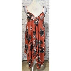Goa Beachwear By Japana Tropical Pom Pom  Coverup Midi Dress Double V Size XL
